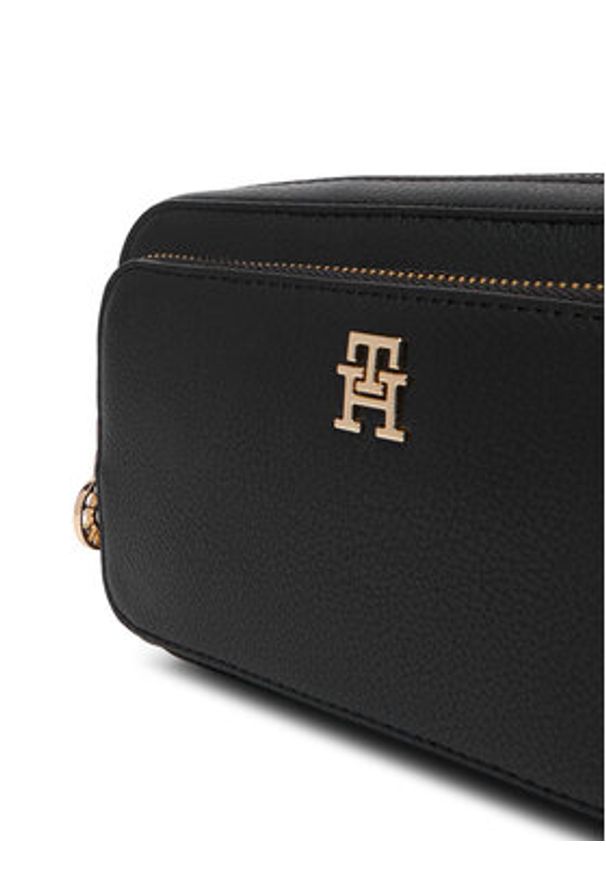 TOMMY HILFIGER - Tommy Hilfiger Torebka Th Icon Camera Bag AW0AW18120 Czarny. Kolor: czarny. Materiał: skórzane