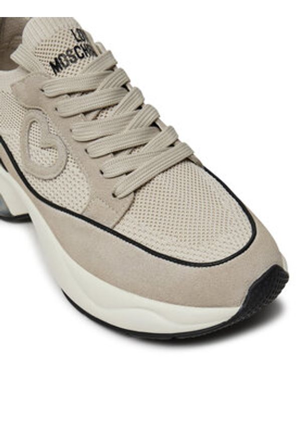 Love Moschino - LOVE MOSCHINO Sneakersy JA15416G0LIYL02A Szary. Kolor: szary. Materiał: zamsz, skóra