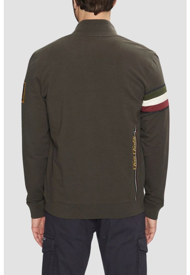 Aeronautica Militare - AERONAUTICA MILITARE Szarozielona bluza męska With Tricolor Insert, Rozmiar XXL. Kolor: zielony