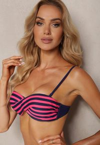 Renee - Fuksjowe Bikini 2-Częściowe Biustonosz z Usztywnieniem Majtki Figi z Wiązaniem Joadia. Kolor: różowy #4