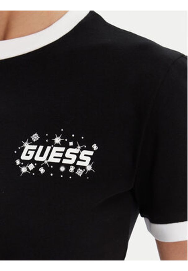 Guess T-Shirt V5GI11 I3Z14 Czarny Regular Fit. Kolor: czarny. Materiał: bawełna