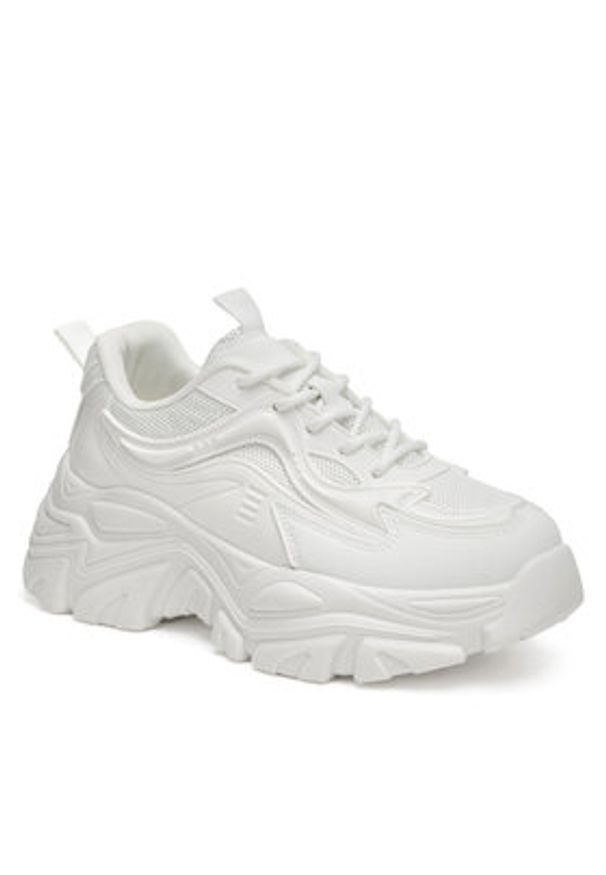 DeeZee Sneakersy WSS21557-02 Biały. Kolor: biały. Materiał: materiał