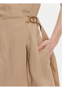 TwinSet - TWINSET Sukienka letnia 251TT2072 Beżowy Loose Fit. Kolor: beżowy. Materiał: lyocell. Sezon: lato #3