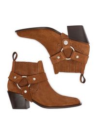Badura Botki EO-CLEO-501-25 Brązowy. Kolor: brązowy. Materiał: zamsz, skóra #5