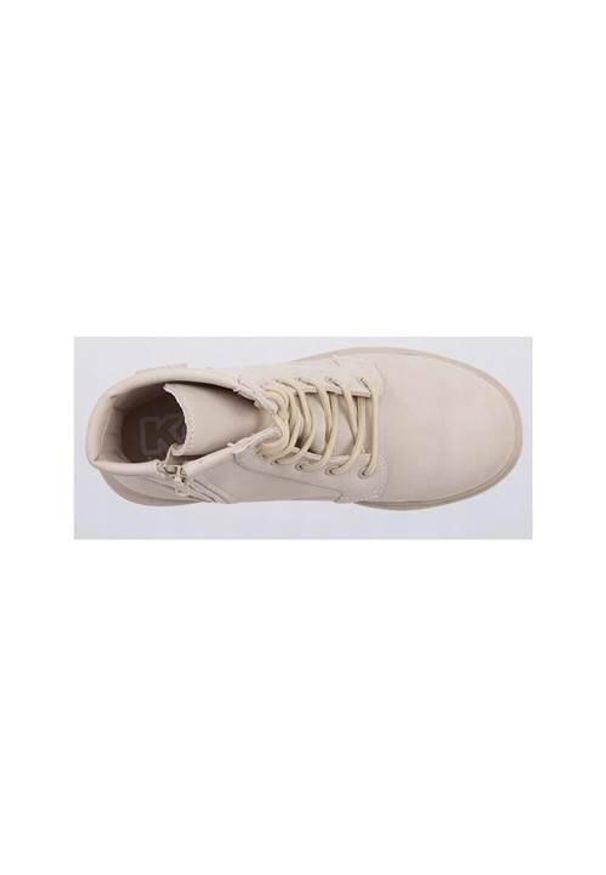 Buty do chodzenia dla dzieci Kappa Deenish. Wysokość cholewki: za kostkę. Zapięcie: zamek. Kolor: beżowy. Materiał: guma, syntetyk, tkanina, materiał. Szerokość cholewki: normalna. Sport: turystyka piesza