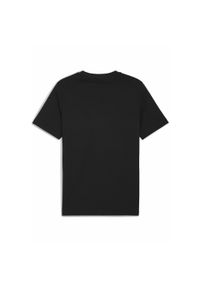 Puma - Męska koszulka o kwadratowym kroju z grafiką PUMA Black. Kolor: czarny. Sport: fitness
