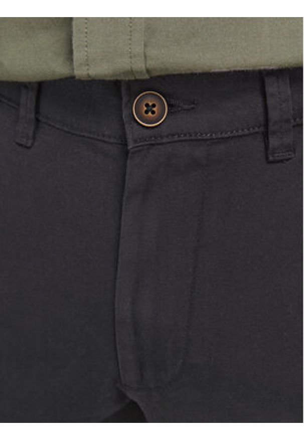 Jack & Jones - Jack&Jones Spodnie materiałowe Marco Dave 12174152 Czarny Slim Fit. Kolor: czarny. Materiał: bawełna