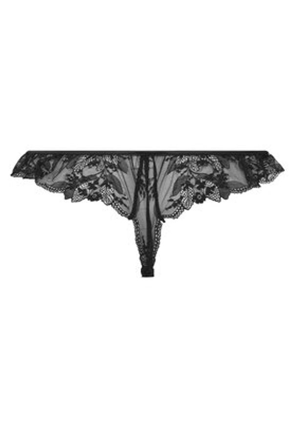 Hunkemöller Stringi Amari 301043 Czarny. Kolor: czarny. Materiał: syntetyk