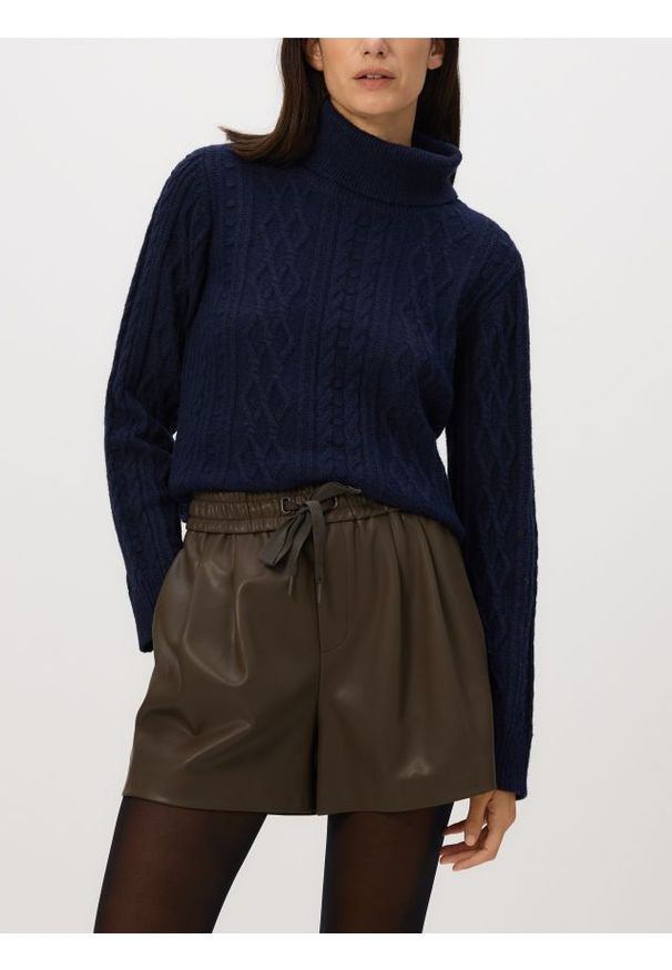 Reserved - Szorty z imitacji skóry - brązowy. Kolor: brązowy. Materiał: skóra