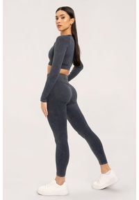 GYM GLAMOUR - Legginsy fitness damskie Gym Glamour sprane. Kolor: wielokolorowy, szary, brązowy. Sport: fitness