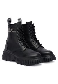 Karl Lagerfeld - KARL LAGERFELD Trzewiki KL44475 Czarny. Kolor: czarny. Materiał: skóra