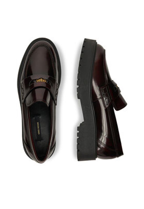 Gino Rossi Loafersy C-CARRIE1 Bordowy. Kolor: czerwony. Materiał: skóra