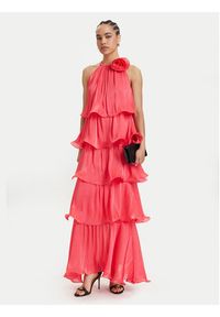 ACCESS FASHION Sukienka wieczorowa 63-3324-308 Koralowy Regular Fit. Kolor: pomarańczowy. Materiał: syntetyk. Styl: wizytowy #2