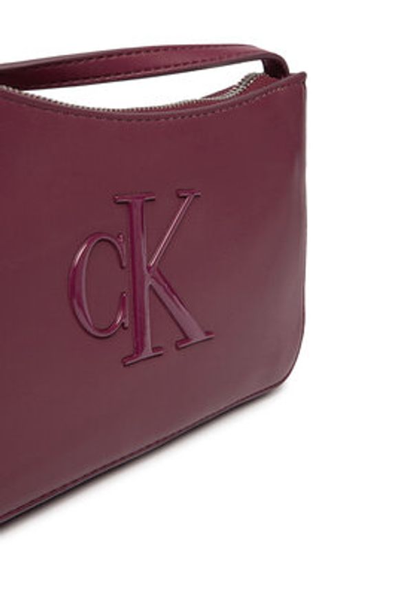 Calvin Klein Torebka Bold Ck Mini Bag LV04F1125G Bordowy. Kolor: czerwony. Materiał: skórzane
