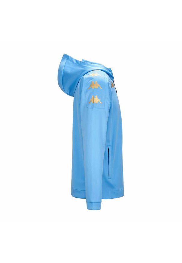 Kurtka z dresu Kappa Grevolo. Kolor: niebieski. Materiał: dresówka. Sport: piłka nożna, fitness