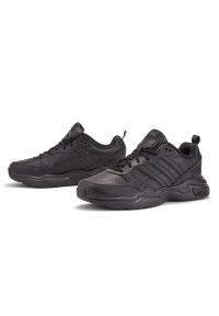 Adidas - Buty adidas Strutter EG2656 - czarne. Zapięcie: pasek. Kolor: czarny. Materiał: skóra, guma. Szerokość cholewki: normalna. Wzór: aplikacja