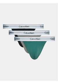 Calvin Klein Underwear Komplet 3 par stringów 000NB3226A Kolorowy. Materiał: bawełna. Wzór: kolorowy