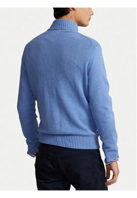 Polo Ralph Lauren Sweter 710859939005 Niebieski Regular Fit. Typ kołnierza: polo. Kolor: niebieski. Materiał: bawełna #6