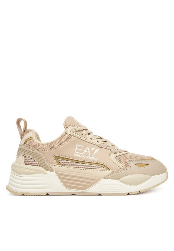 Sneakersy EA7 Emporio Armani. Kolor: beżowy