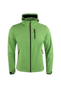 MCKEEVER - Kurtka softshell męska McKees - Sucha kwaśna zieleń. Kolor: zielony. Materiał: softshell. Sezon: wiosna, jesień. Sport: turystyka piesza #1