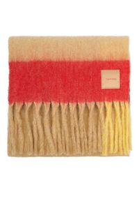 Calvin Klein Szalik Patch Brushed LV04D8070G Beżowy. Kolor: beżowy. Materiał: poliester #5