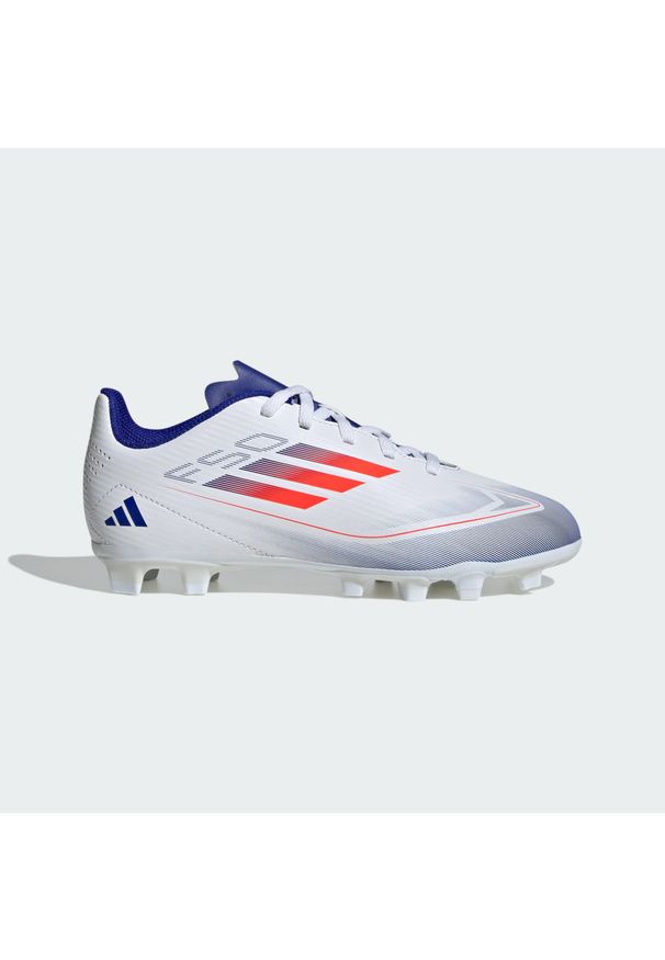 Adidas - Buty F50 Club FXG Kids. Kolor: wielokolorowy, biały, czerwony, niebieski. Materiał: materiał