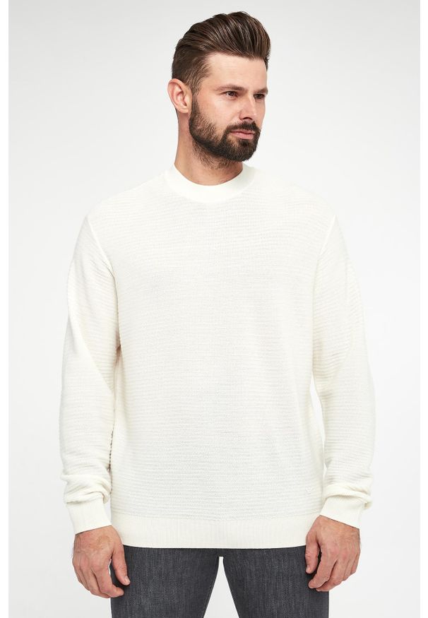 Emporio Armani - Sweter męski wełniany EMPORIO ARMANI. Materiał: wełna