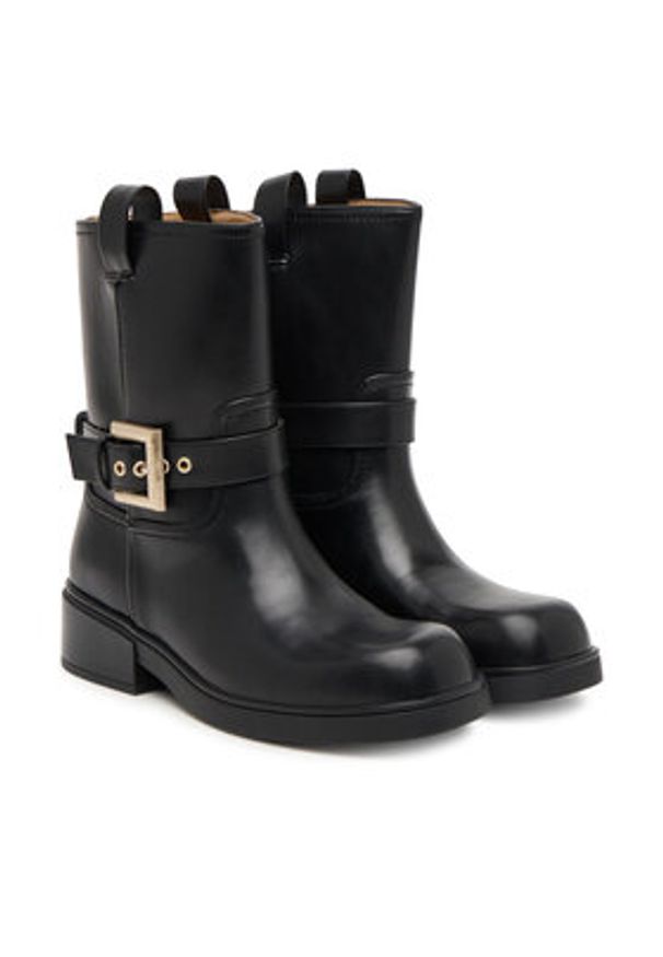 Armani Exchange Botki XW001654 AF17476 UC001 Czarny. Kolor: czarny. Materiał: skóra