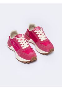 Big-Star - Sneakersy damskie z zamszowymi wstawkami różowe NN274961 602. Okazja: na spacer. Kolor: różowy. Materiał: zamsz. Sport: turystyka piesza #3