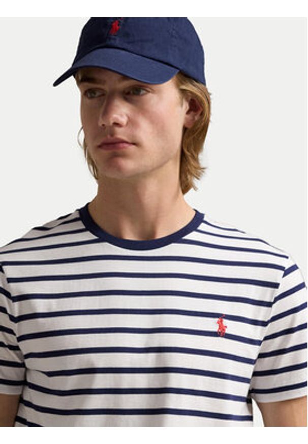 Polo Ralph Lauren T-Shirt 710938134004 Biały Slim Fit. Typ kołnierza: polo. Kolor: biały. Materiał: bawełna