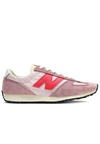 Buty unisex New Balance U4716SA - różowe. Kolor: różowy. Materiał: materiał, zamsz, syntetyk, guma, skóra. Szerokość cholewki: normalna. Wzór: jodełka. Sezon: lato #1