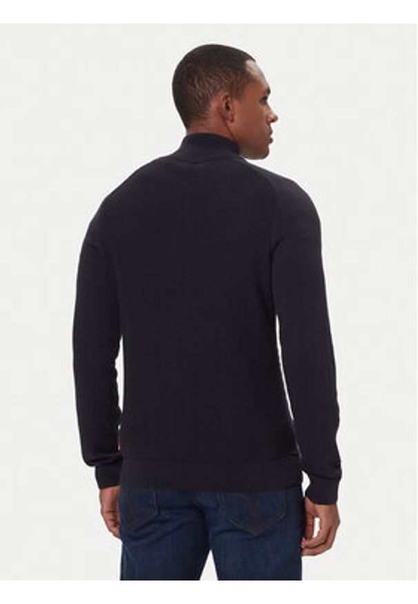 JOOP! Jeans Kardigan Olegor 30048178 Granatowy Modern Fit. Kolor: niebieski. Materiał: bawełna