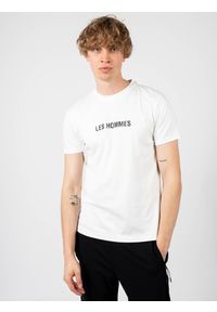 Les Hommes T-shirt | LF224302-0700-1009 | Grafic Print | Mężczyzna | Biały. Okazja: na co dzień. Kolor: biały. Materiał: bawełna. Wzór: nadruk. Styl: casual #8