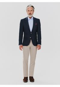 Pako Lorente - PAKO LORENTE – Granatowa casualowa marynarka męska. Okazja: na co dzień. Kolor: czarny, niebieski. Wzór: gładki. Styl: casual