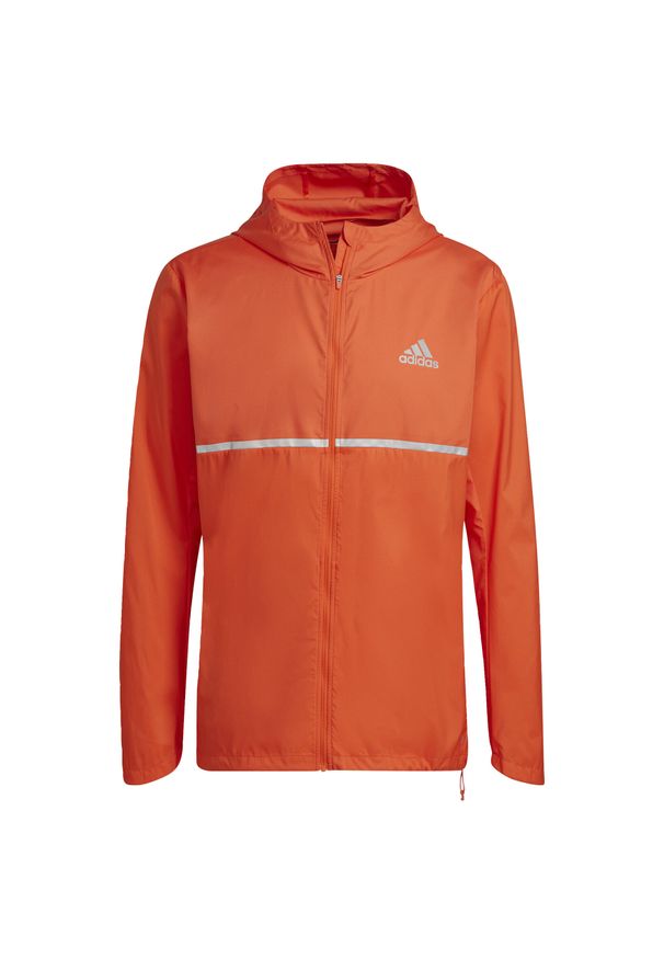 Adidas - Bluza adidas Own the Run. Kolor: szary, wielokolorowy, pomarańczowy. Sport: bieganie