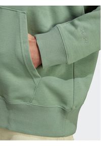 Adidas - adidas Bluza ALL SZN French Terry Hoodie IC9765 Zielony Loose Fit. Kolor: zielony. Materiał: bawełna #6