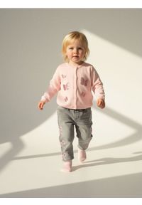 Sinsay - Jeansy pull on z efektem sprania - szary. Kolor: szary. Materiał: jeans #1