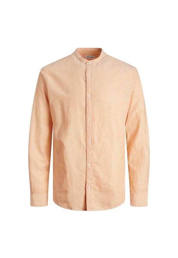 Koszula Jack & Jones Summer Linen Blend morelowy lód. Kolor: pomarańczowy