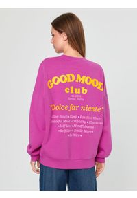Sinsay - Bluza z haftem - fioletowy. Kolor: fioletowy. Wzór: haft