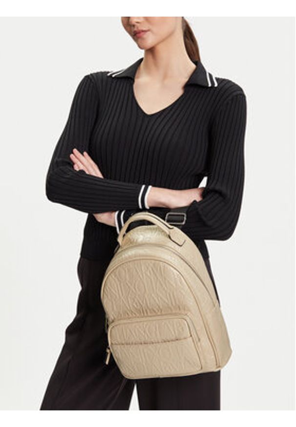 Armani Exchange Plecak 942805 CC793 U1092 Beżowy. Kolor: beżowy. Materiał: skóra