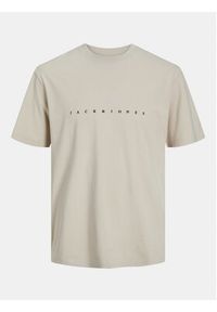 Jack & Jones - Jack&Jones T-Shirt Star 12234746 Beżowy Relaxed Fit. Kolor: beżowy. Materiał: bawełna #7