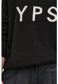 Young Poets Society Sweter z domieszką wełny 106824 męski kolor czarny lekki. Kolor: czarny. Materiał: wełna. Długość rękawa: długi rękaw. Długość: długie #4