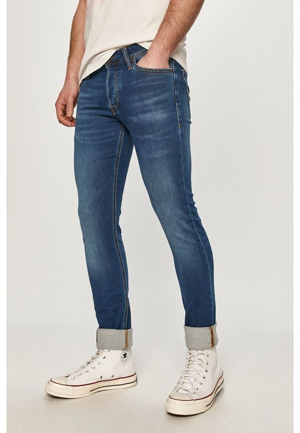 Jack & Jones - Jeansy Glenn. Kolor: niebieski