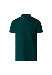 Koszulka męska The North Face Tanken 0A8C1N6GI1 - zielona. Typ kołnierza: polo. Kolor: zielony. Materiał: bawełna, materiał #1