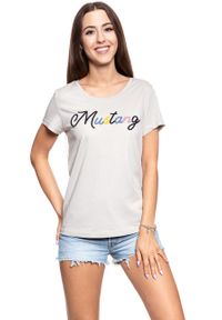 Mustang - MUSTANG T SHIRT DAMSKI Alina C Print 1009824 4025. Wzór: nadruk #4