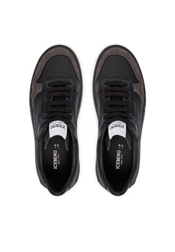 Iceberg Sneakersy Clock V2 IU1687 Czarny. Kolor: czarny. Materiał: skóra