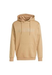 Adidas - Bluza z kapturem Terrex Multi Large Logo. Typ kołnierza: kaptur. Kolor: brązowy. Materiał: materiał. Sport: turystyka piesza