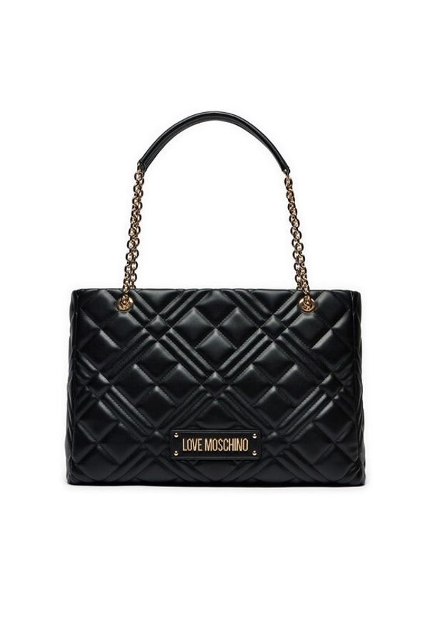 Love Moschino - LOVE MOSCHINO Torebka JC4145PP1LLA0000 Czarny. Kolor: czarny. Materiał: skórzane