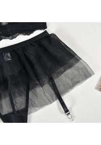 Intica - Komplet bielizny tiulowej z koronką na wyjątkowe okazje Alise. Kolor: czerwony. Materiał: tiul, koronka. Wzór: koronka #2