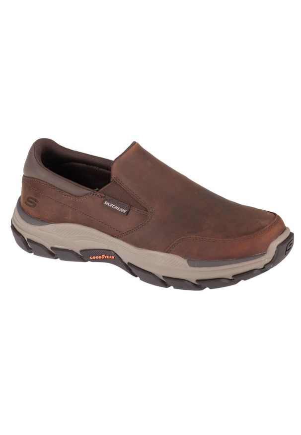 skechers - Buty do chodzenia męskie, Respected - Calum. Kolor: brązowy. Sport: turystyka piesza